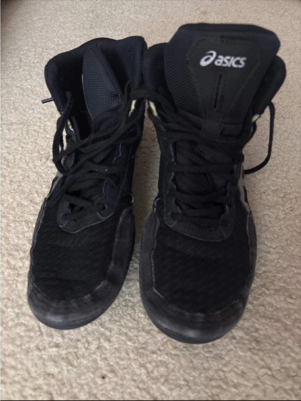 ASICS Men's Black Athletic High-Top Training Shoes